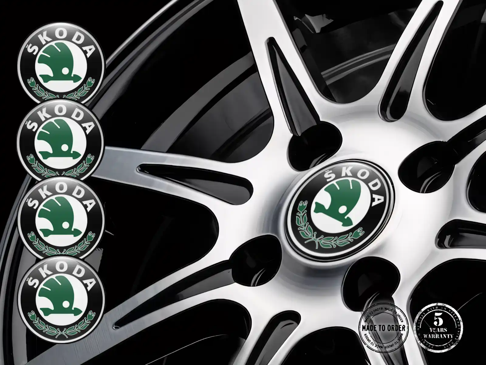 Skoda Rademblem Stil Harz-Dome-Upgrade